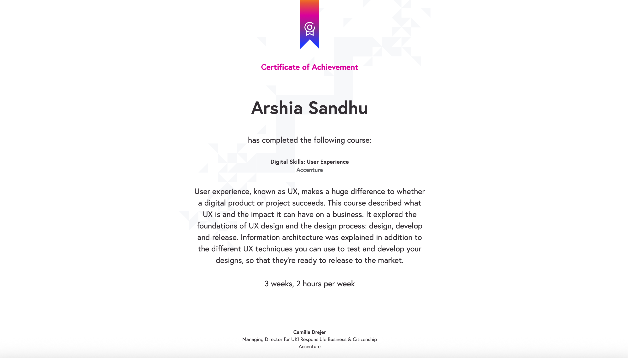Accenture UX Certificate