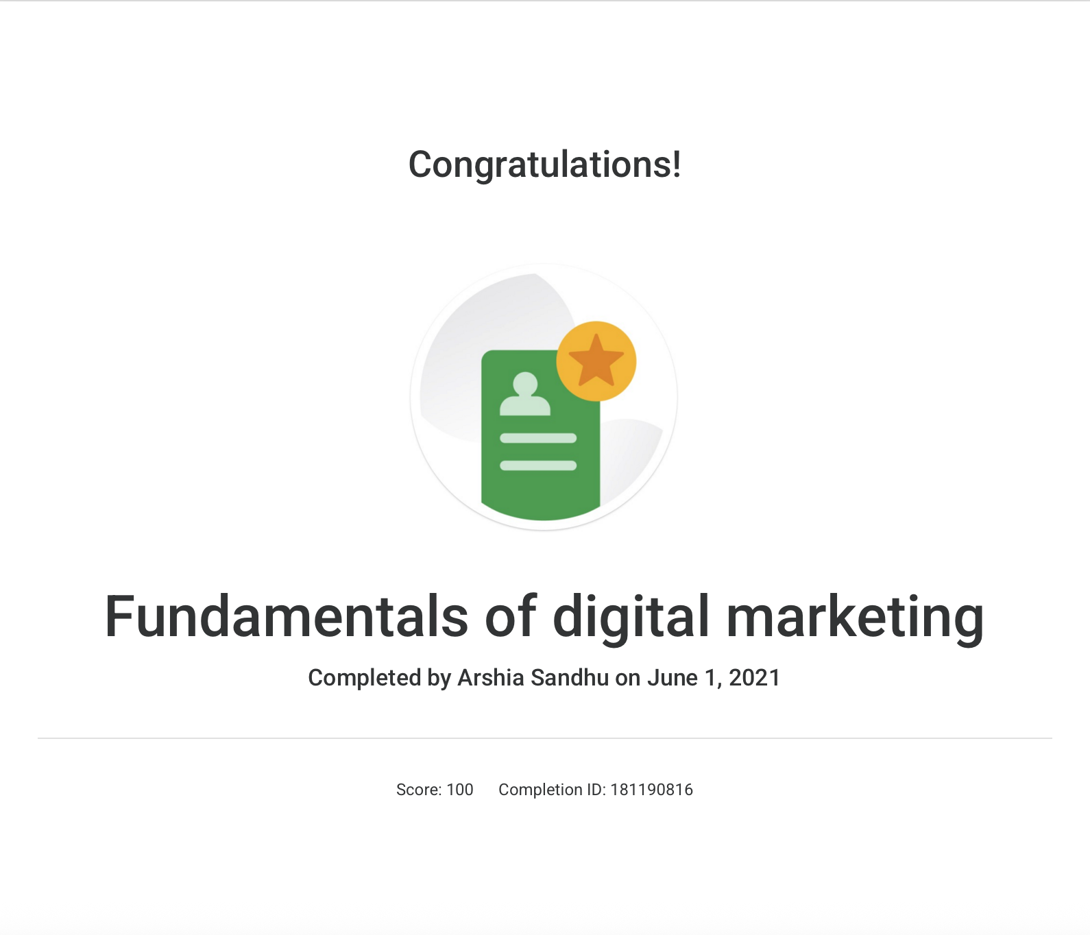 Google Digital Marketing Certificate
